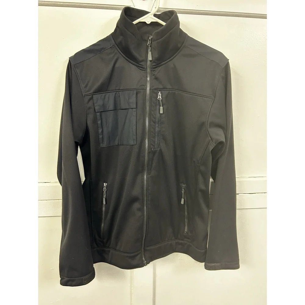 Moosejaw Black Technical Softshell Jacket - Men's Small -‎ Full Zip Gorpcore